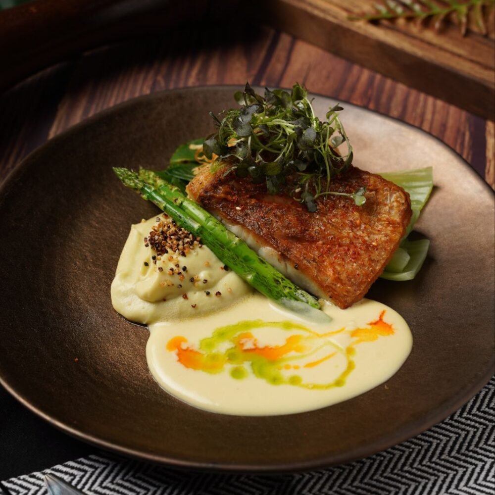 Pan-Seared Sea Bass with White Wine Beurre Blanc