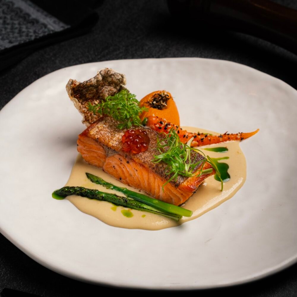 Teppanyaki Salmon with Honey Mustard
