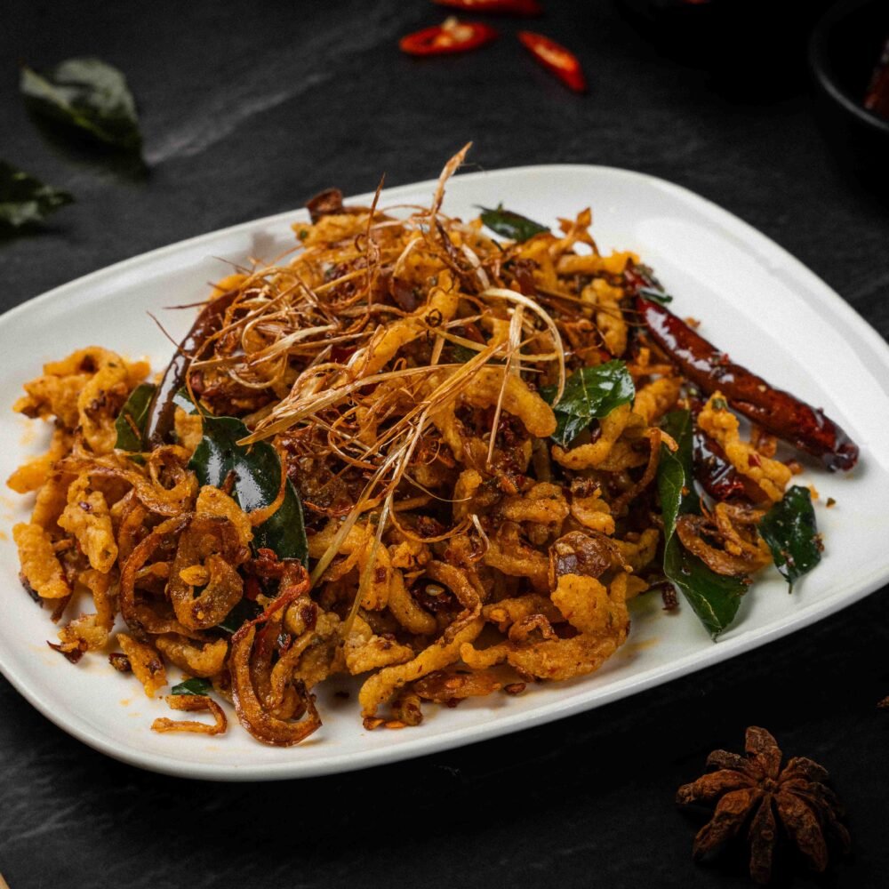 Deep fried Chicken Strips chilli flake