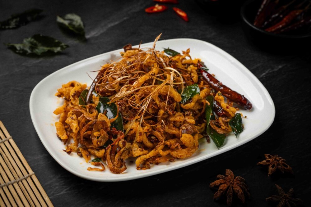 Deep fried Chicken Strips chilli flake