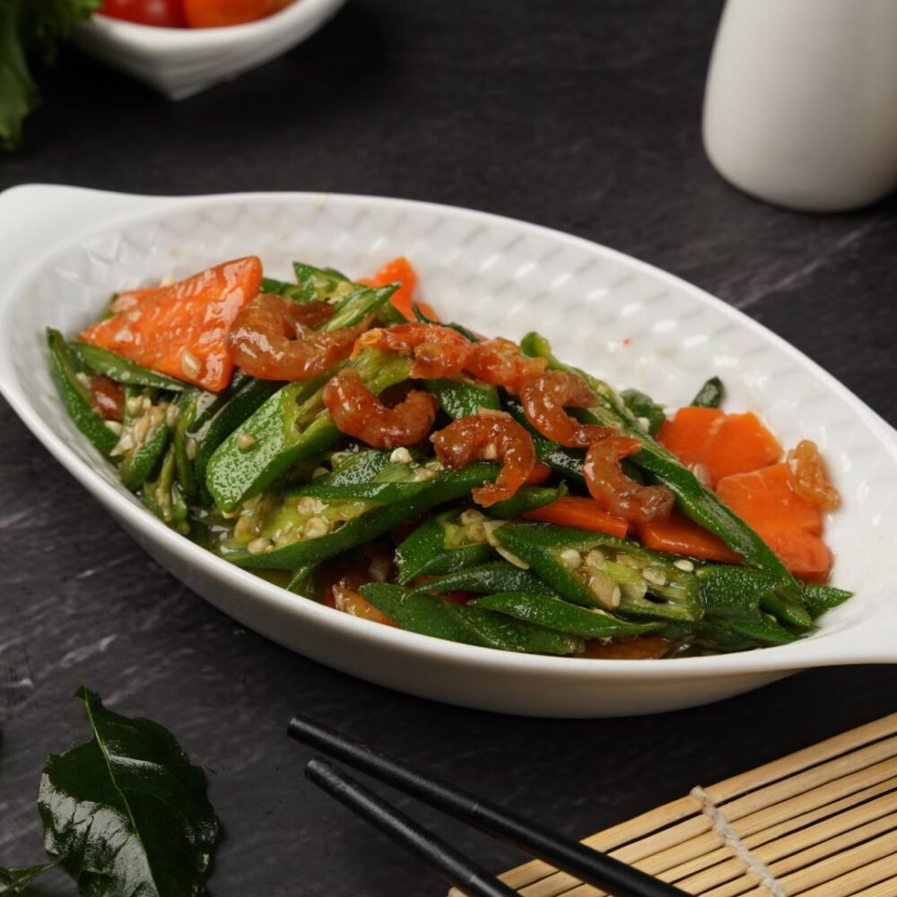 Okra with Dried Shrimp