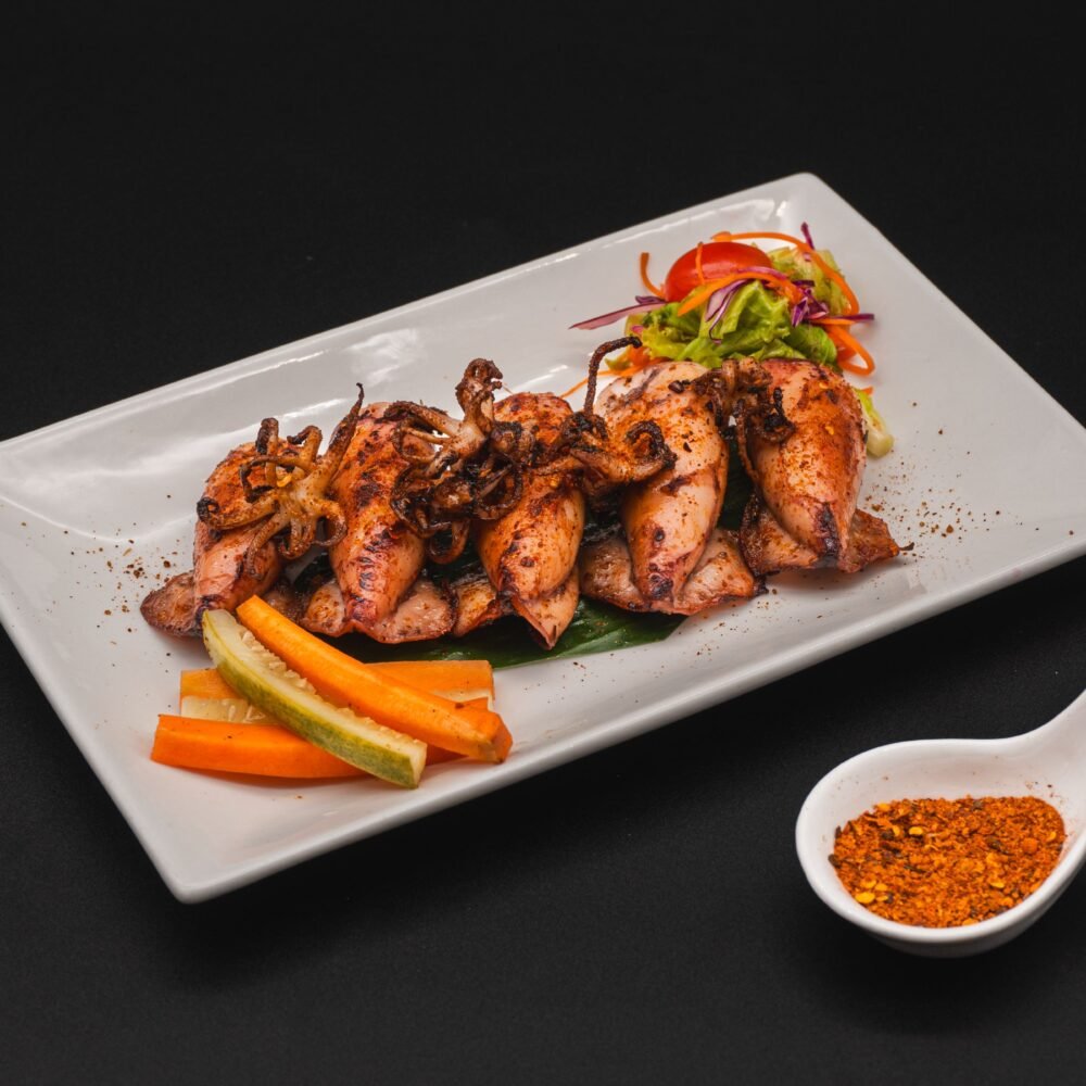 Stuffed Grilled Whole Squid (Chicken)