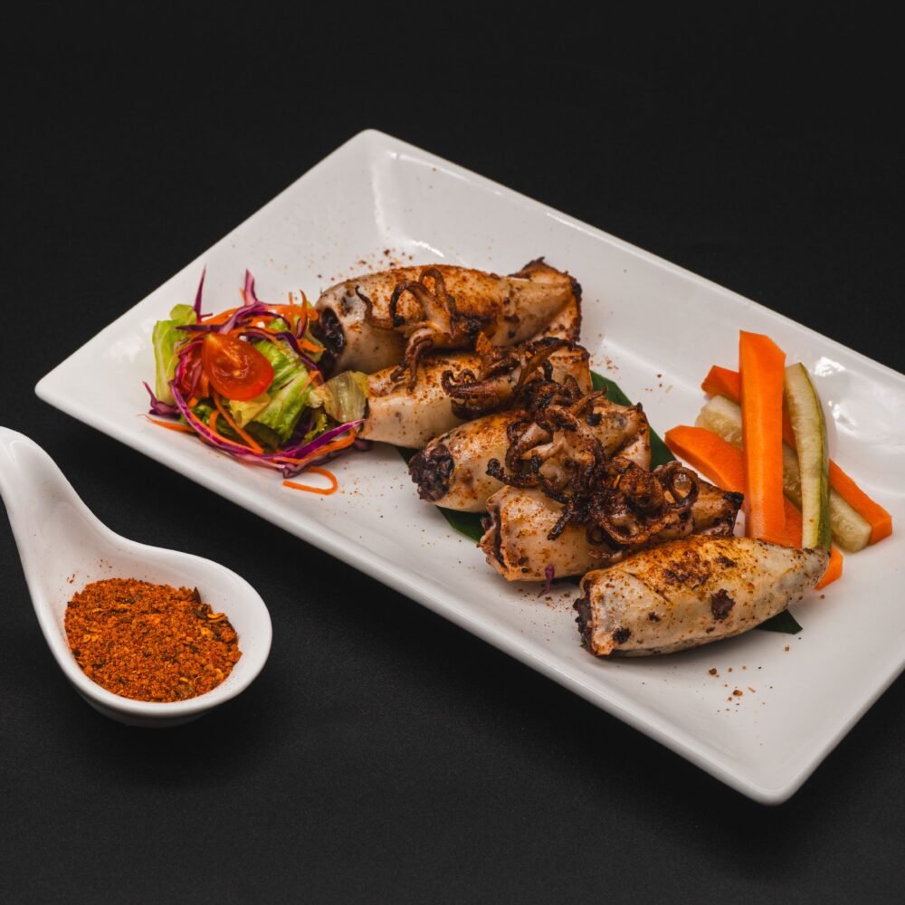 Stuffed Grilled Whole Squid (Sticky Rice)