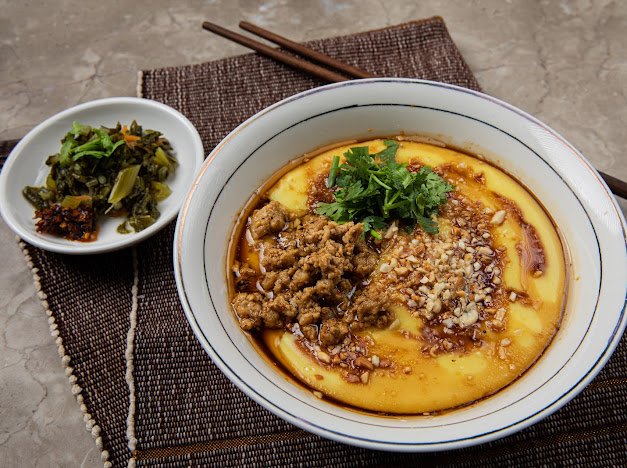 တို့ဟူး နွေး (ကြက်/ ဝက်) - Tofu Nhwe (Chicken/ Pork)