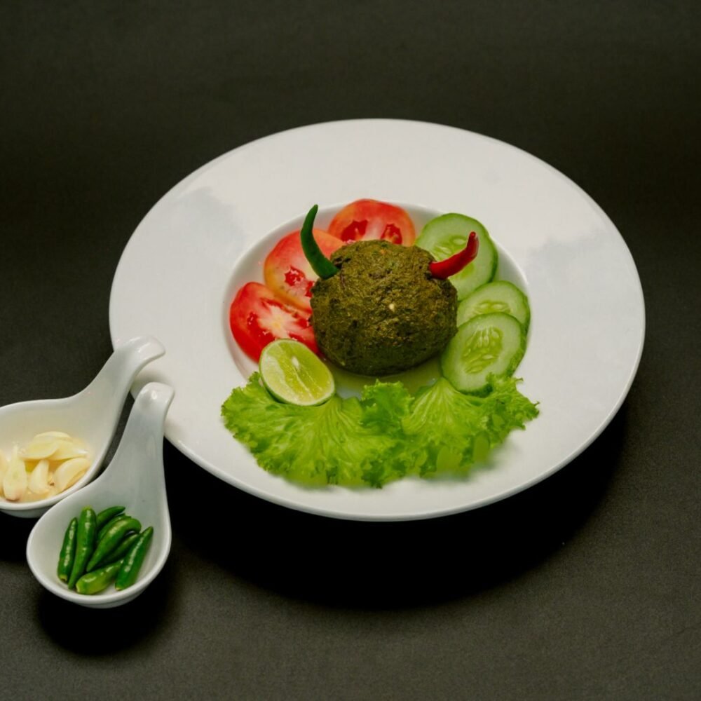 Pounded Tea-Leaf with Mutton (ဆိတ်လက်ဖက်ထောင်း)