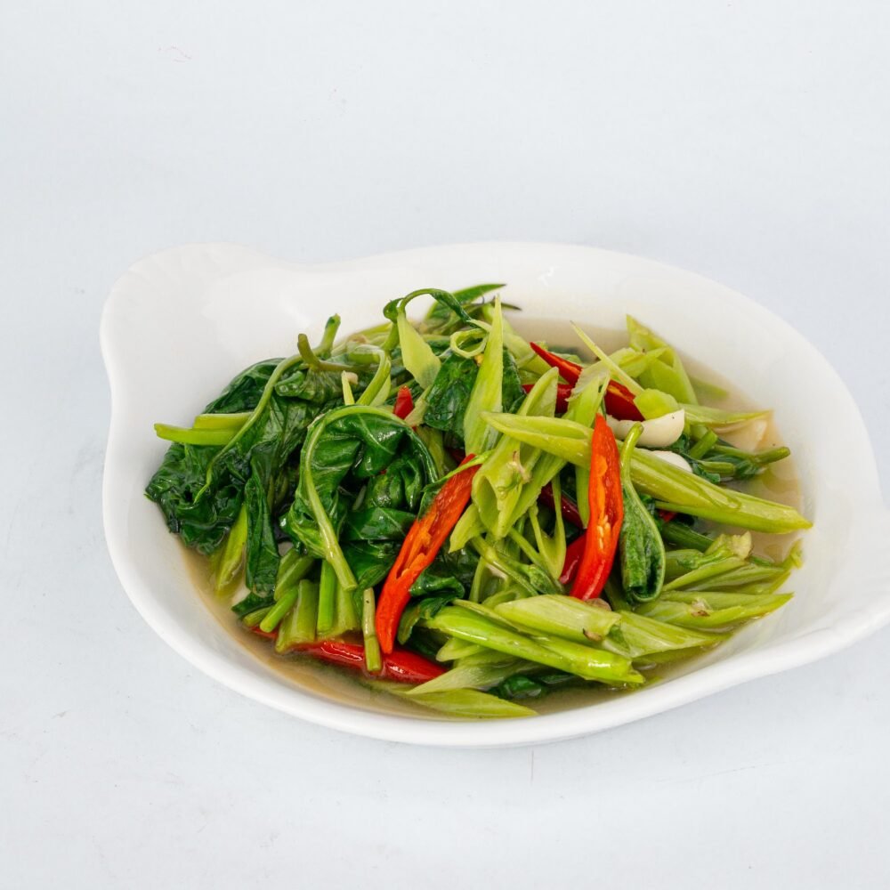 ကန်စွန်းချဥ်စပ်ကြော်[br]Stir-Fried Morning Glory Spicy