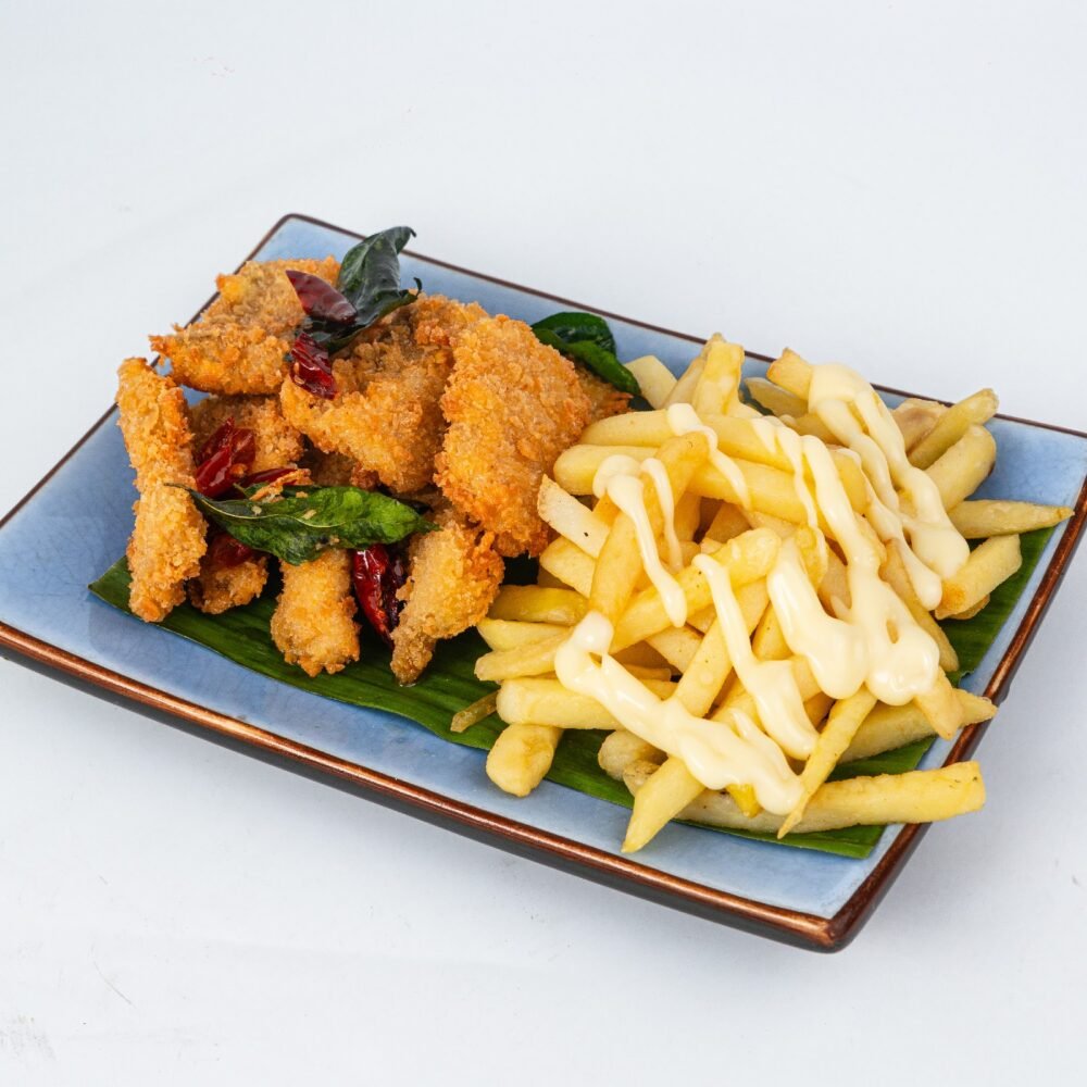 ငါးအသားပြား အာလူးချောင်းကြော်