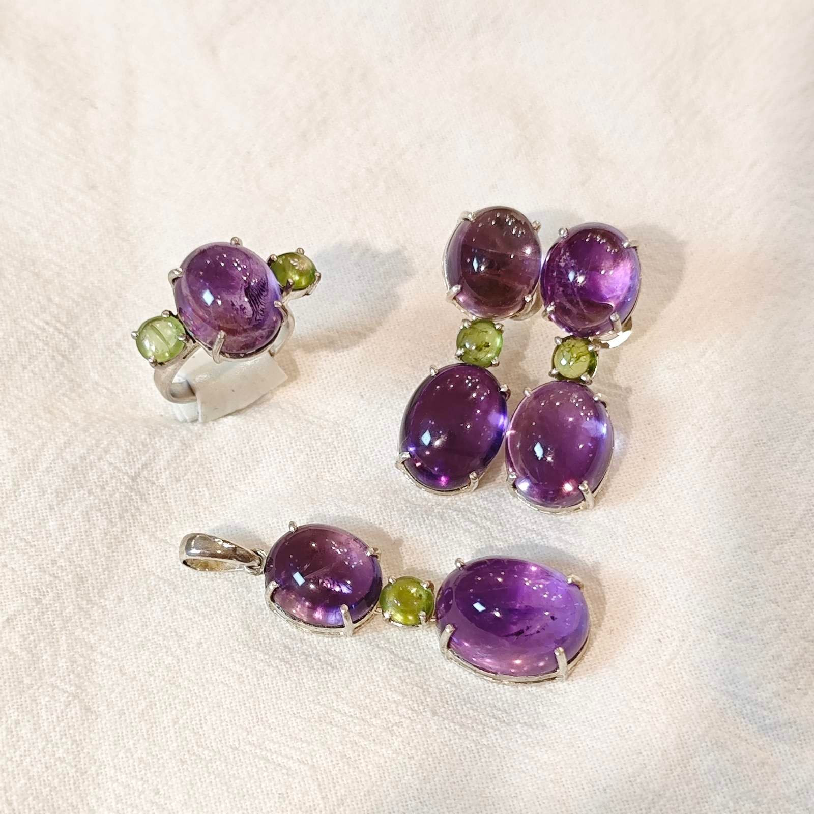 Gemstones Amethyst Peridot - S 647