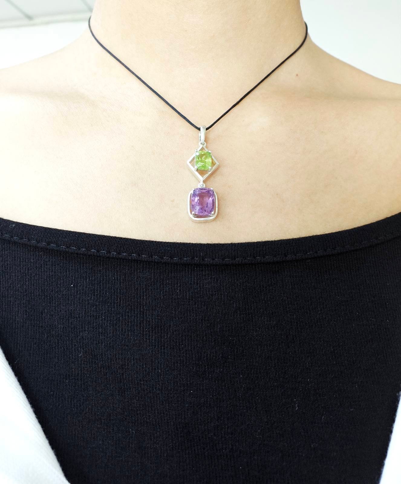 Gemstones Peridot, Amethyst - S 784